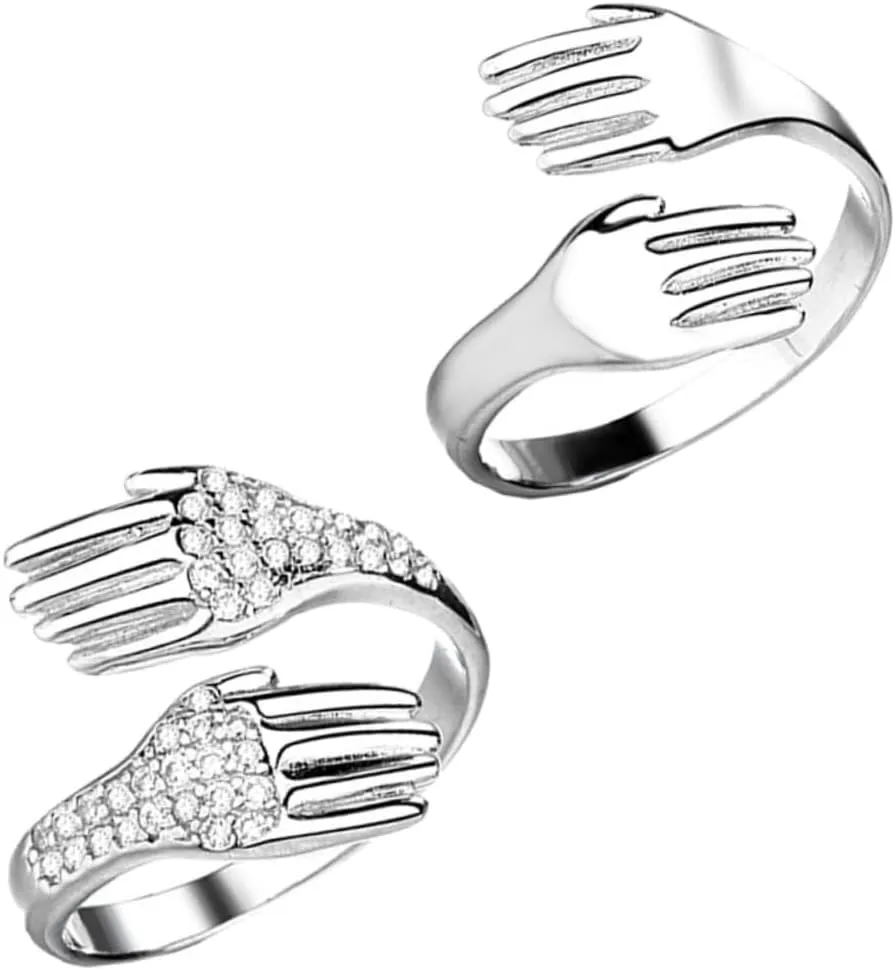 1 Pair Couples Matching Rings Hand Jewelry Ring Women's Fashion for Lover's Day