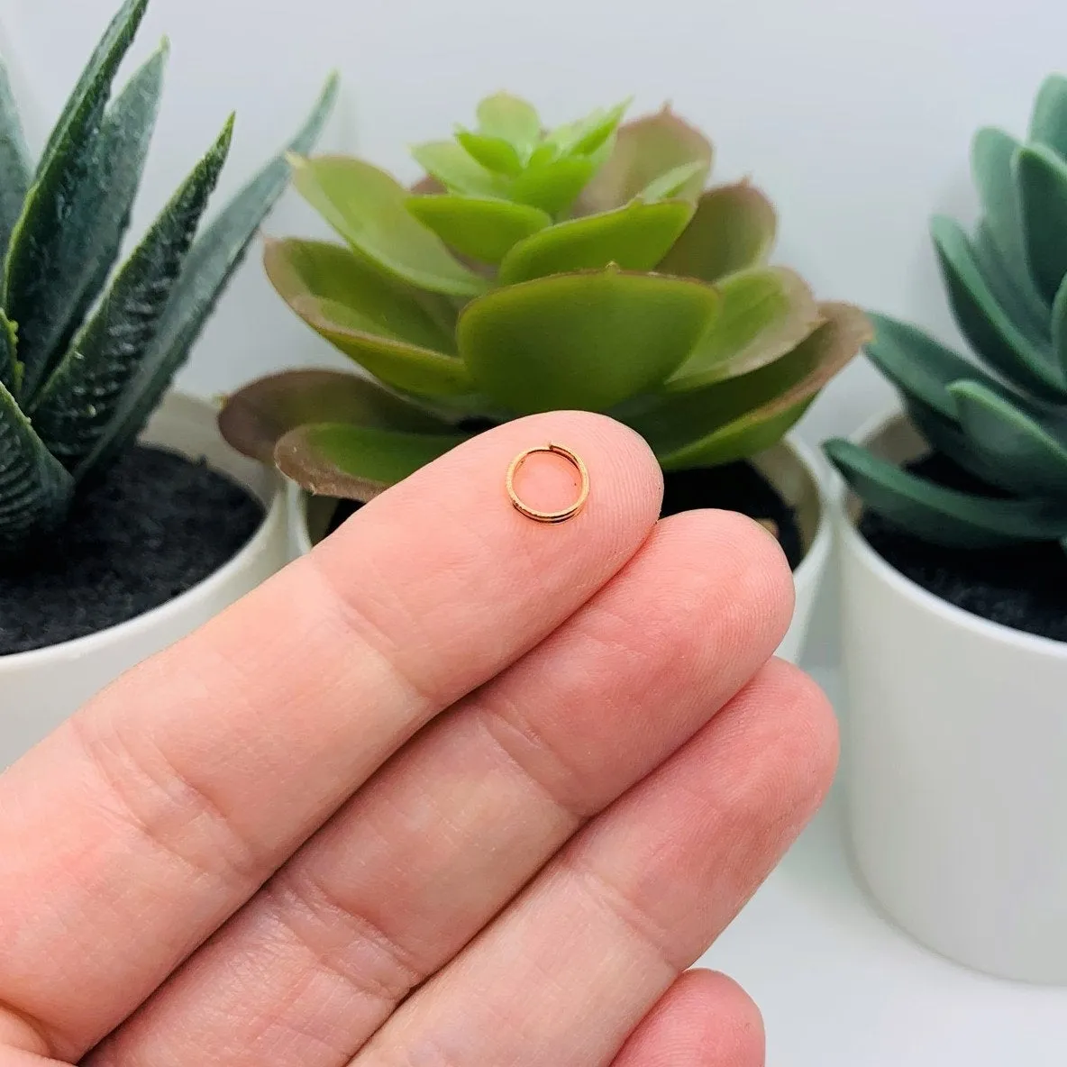 100, 500 or 1,000 Pieces: 6 mm Dark Rose Gold Split Double Jump Rings