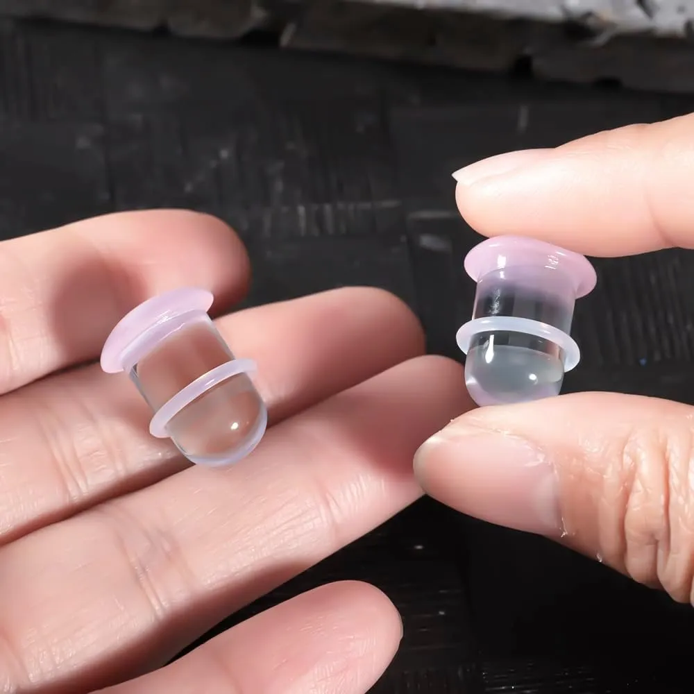 10PCS/8PCS/2PCS Glass Ear Gauges Stretching Kit 1.2mm-16mm Single Flare Plugs Comfy Stretching Body Piercing gauge stretching kit
