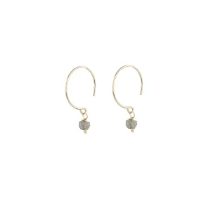 14k Gold and Diamond Nugget Earrings