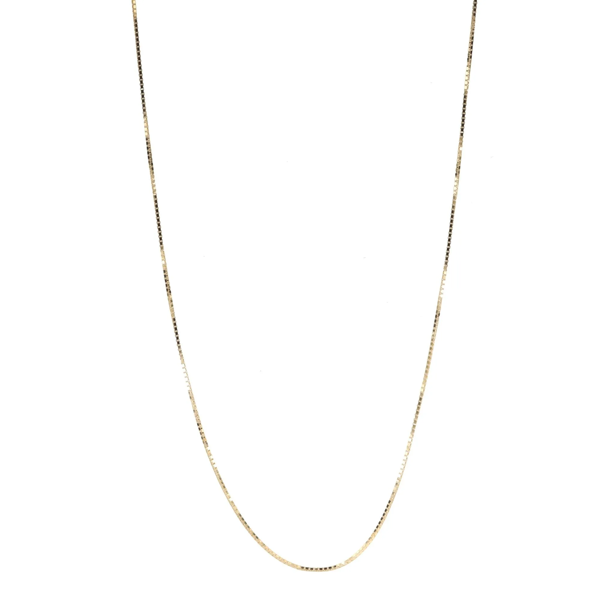 14K Gold Box Chain in 18