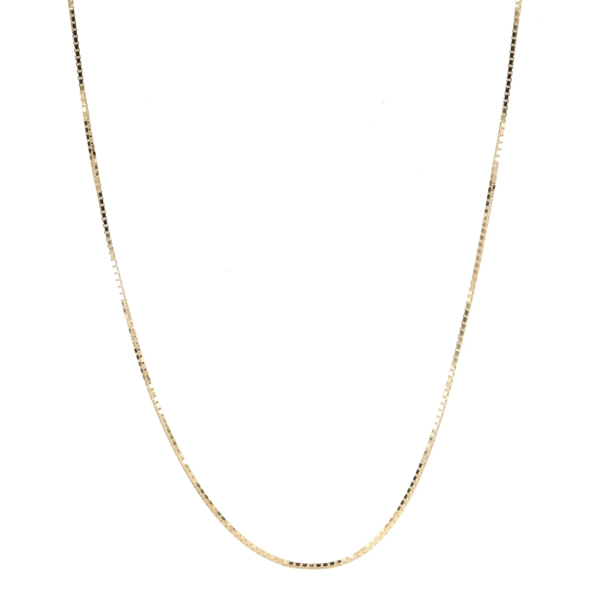 14K Gold Box Chain in 18