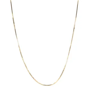 14K Gold Box Chain in 18