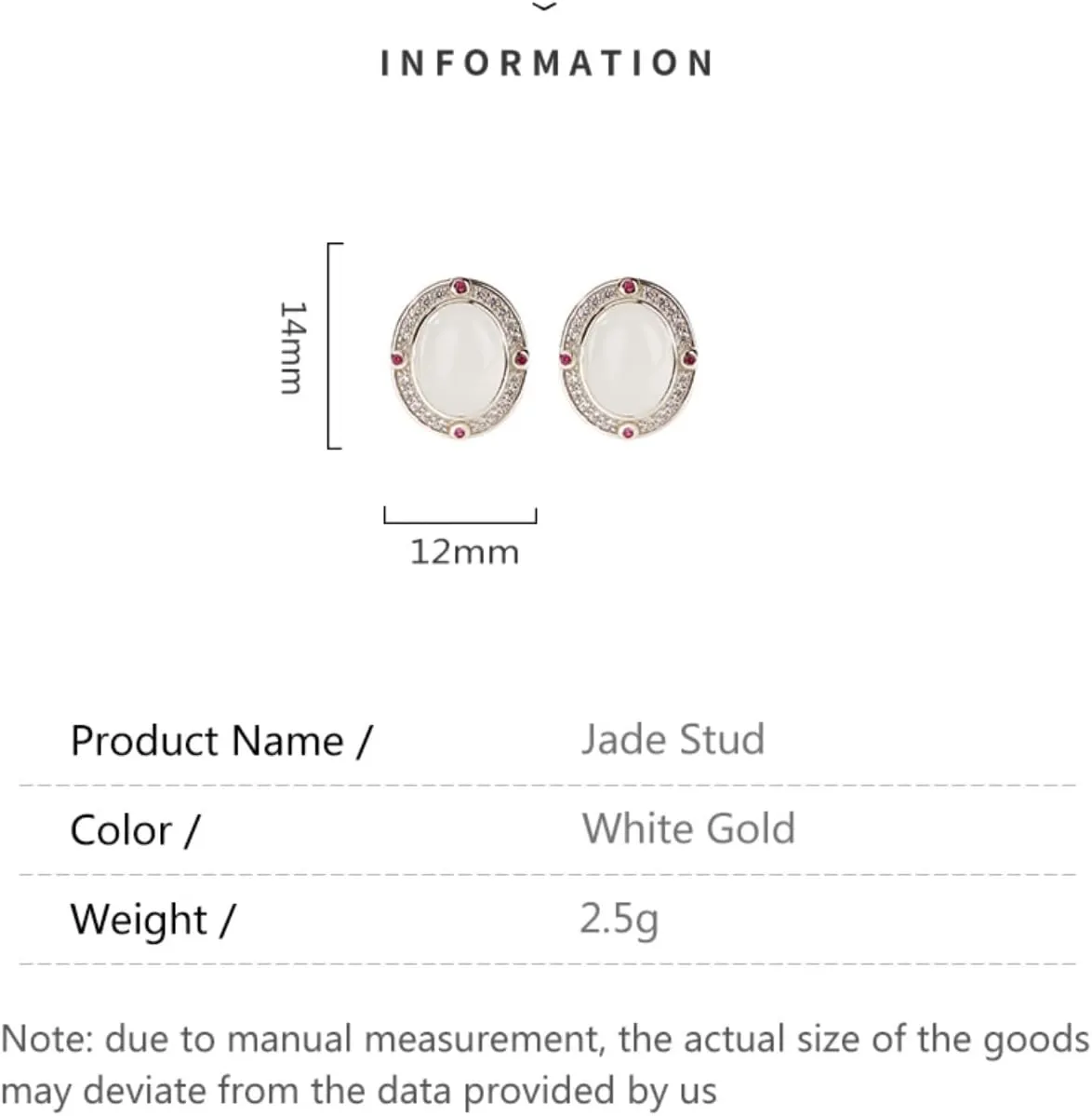 14K Gold Oval Hetian Jade Stud Earrings for Women, Retro and Minimalist Aesthetic, Unique Gift for Mom