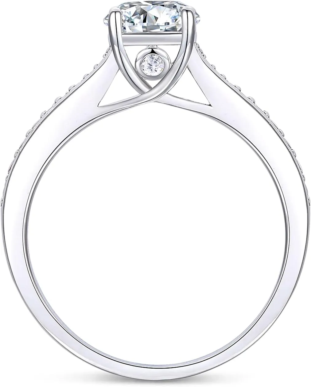 14K Solid Gold 1 Carat Moissanite Rings for Women D Color Moissanite Engagement Ring Engagement Rings for Women