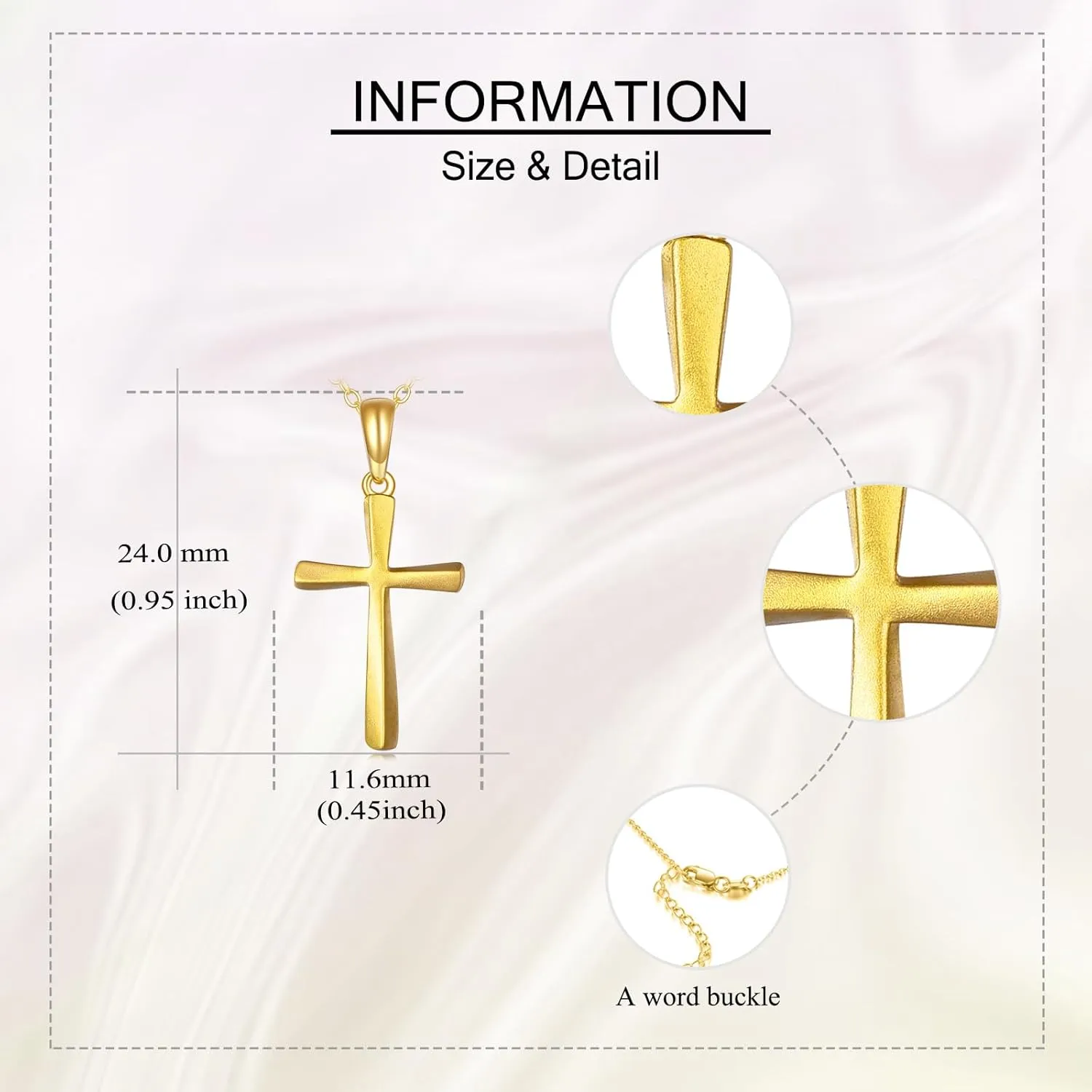 14K Solid Gold Cross/Hecate Necklace for Women Delicate Gold Tree of Life Cross Pendant Necklace Religious Jewelry Gifts for Girl Wife Mom