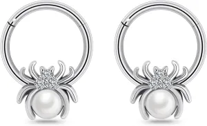 16G Spider Web Cartilage Earring Halloween Septum Rings Goth Punk Unique Earrings Ear Helix Piercing earrings Gothic Jewelry Costumes Accessories for Women Men