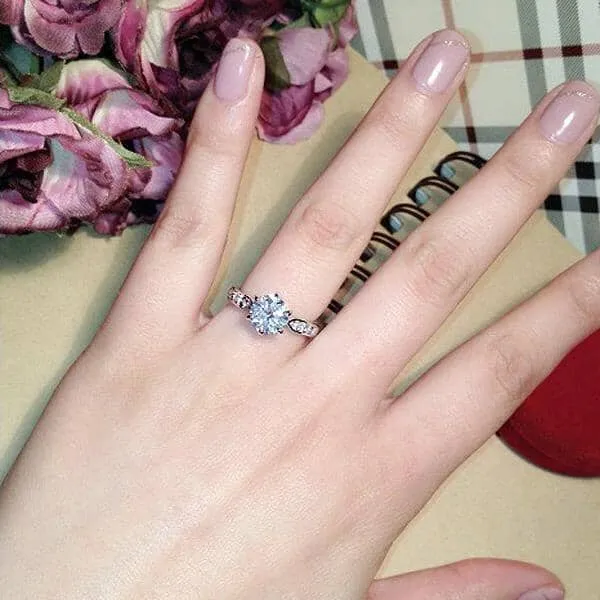 1.75ct Engagement Austrian Crystal Ring - Rose Gold / Silver Plated