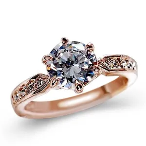 1.75ct Engagement Austrian Crystal Ring - Rose Gold / Silver Plated