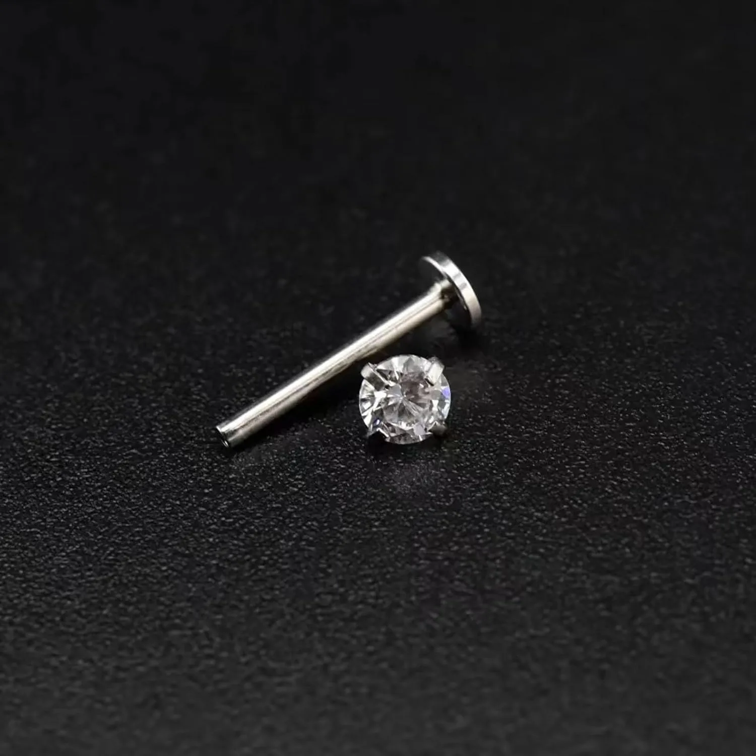 18G 16G Titanium Flat Back Nose Studs Ring Labret Lip Monroe Medusa Piercing Jewelry Tragus Piercing Jewelry