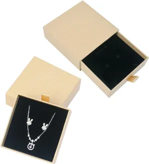 2 Pack Jewelry Gift Boxes for Bracelet Necklace, 9 9 3cm Small Gift Boxes for Jewelry Earring Gift Boxes for Birthday, Anniversary, Christmas(Kraft)