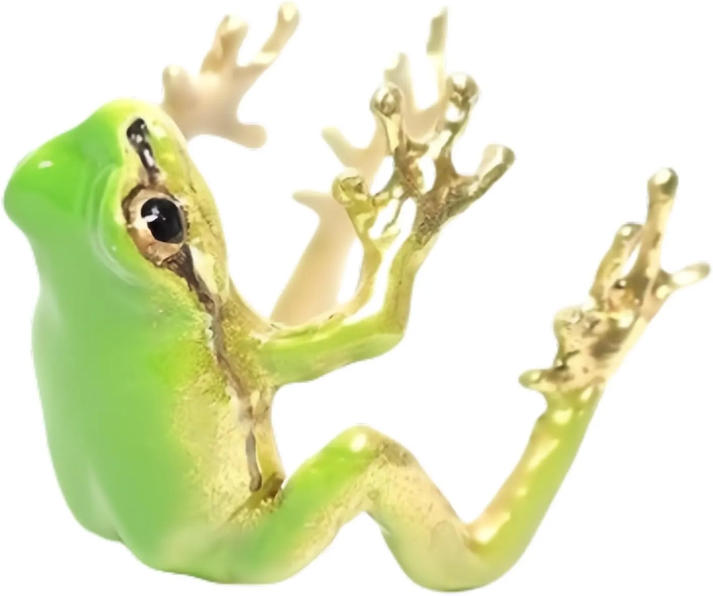 2024 Latest Tree Frog Ring Ear Cuff Adjustable Handmade Jewelry Animal Creative Vintage Punk Style Frogs Shaped Ring Earrings for Women Non Piercing