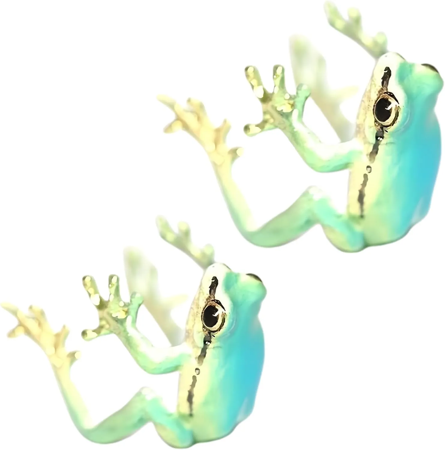 2024 Latest Tree Frog Ring Ear Cuff Adjustable Handmade Jewelry Animal Creative Vintage Punk Style Frogs Shaped Ring Earrings for Women Non Piercing