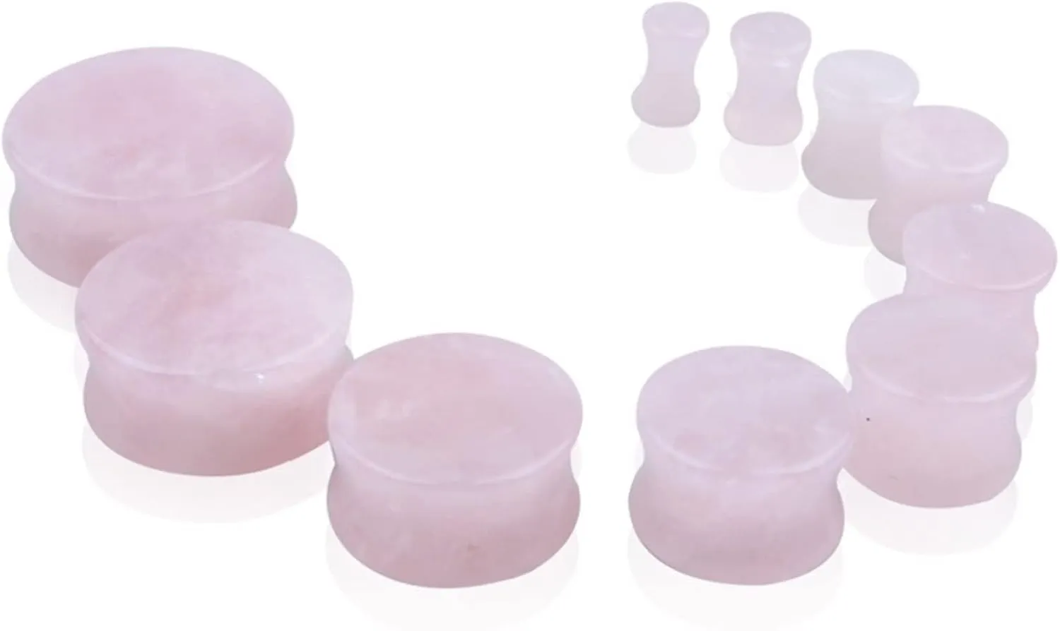 2Pcs Ear Gauge Plugs Women, Ear Gauges Unique Pink Stone Gauge Earrings Piercing Tunnels