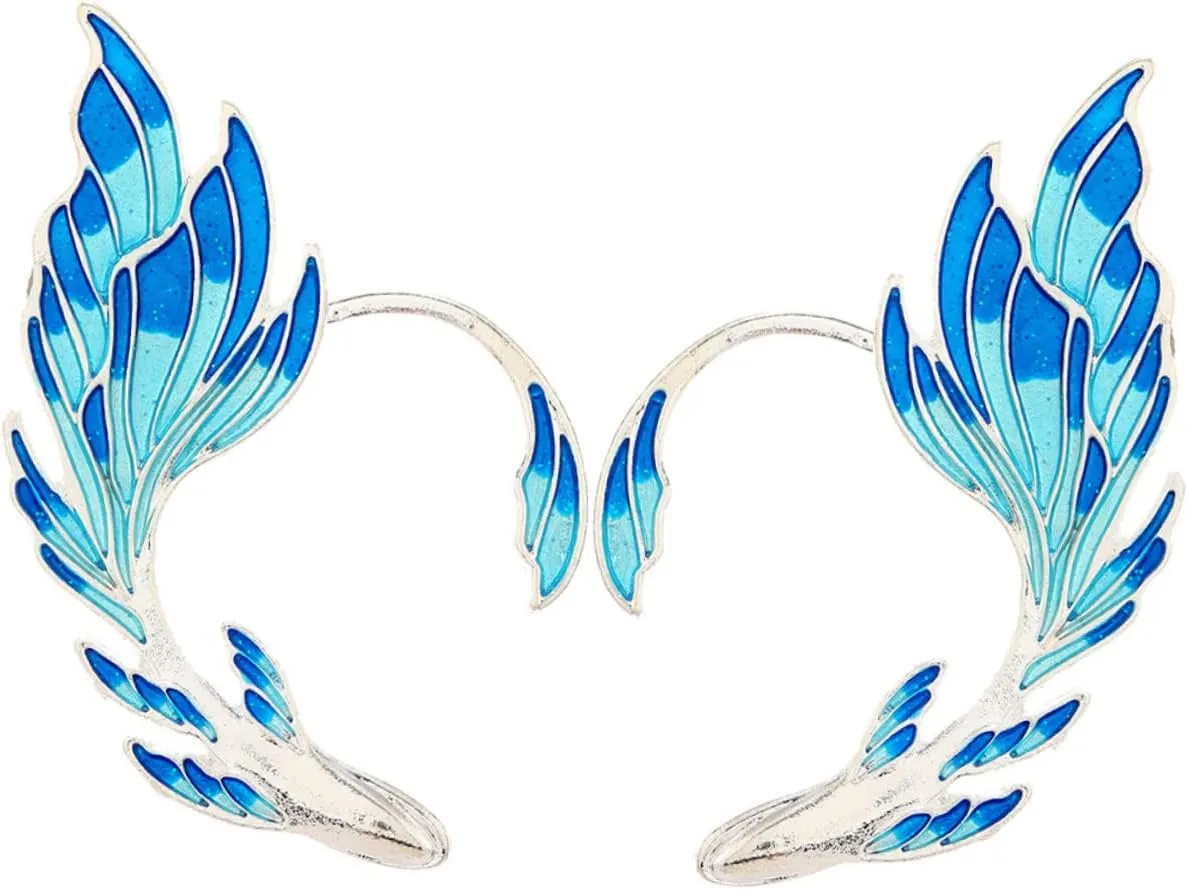 2Pcs Fairy Ear Non Pierced Clip Earrings for Women Ear Wrap Earrings Unique Design for Cosplay Parties and Special Occasions