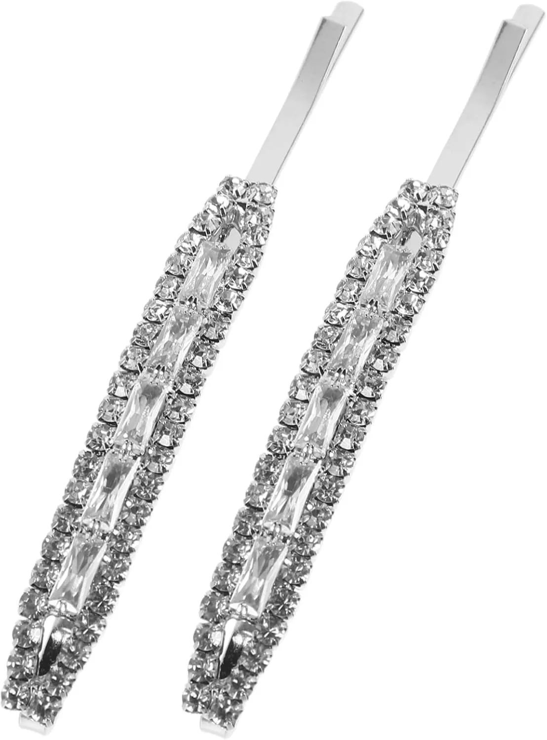 2pcs Rhinestone Bow Hair Clips Elegant Bling Barrettes for Women Charming Hair Accessories for Stylish Hairstyles and Special Occasions