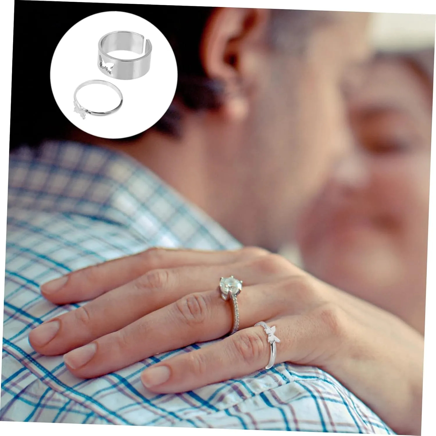 2pcs Ring Finger Rings Romantic Rings Finger Jewelry Hand Accessories Creative