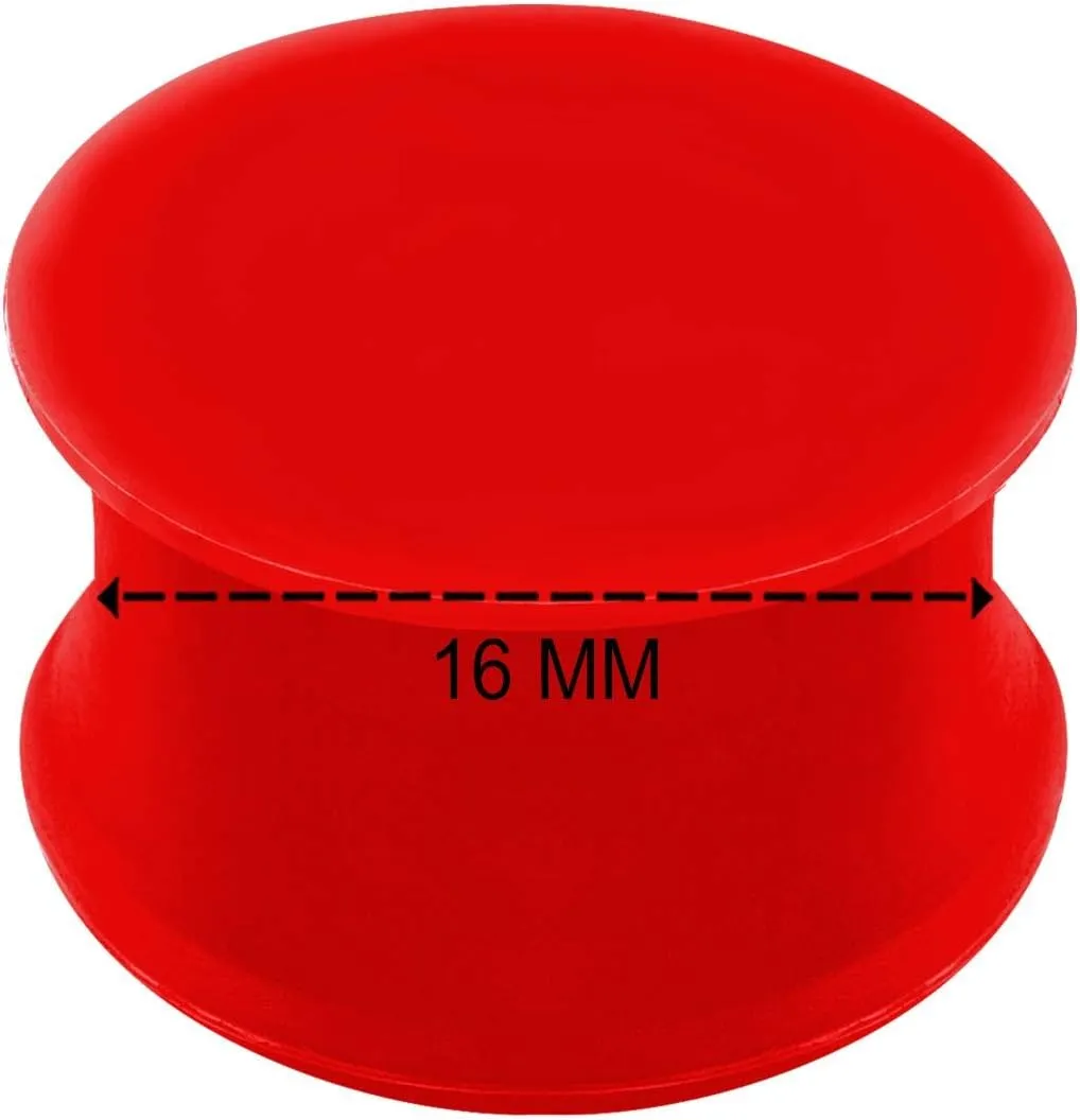2PCS Silicone Red Double Flared Saddle Unique Stretcher Ear Gauge Plug Earring Lobe Piercing Jewelry See More Sizes