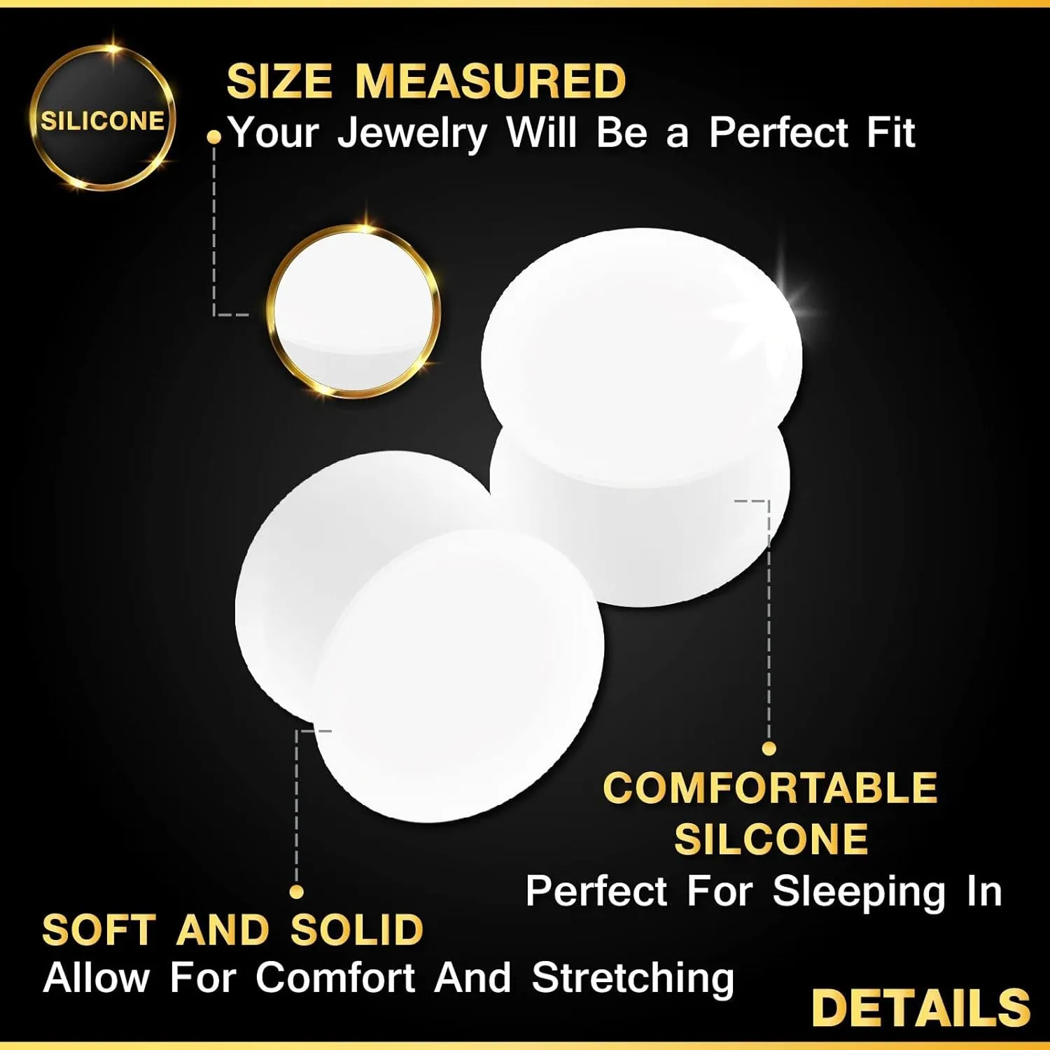 2PCS Silicone White Double Flared Saddle Unique Ear Stretcher Gauge Plug Lobe Earring Piercing Jewelry See More Sizes