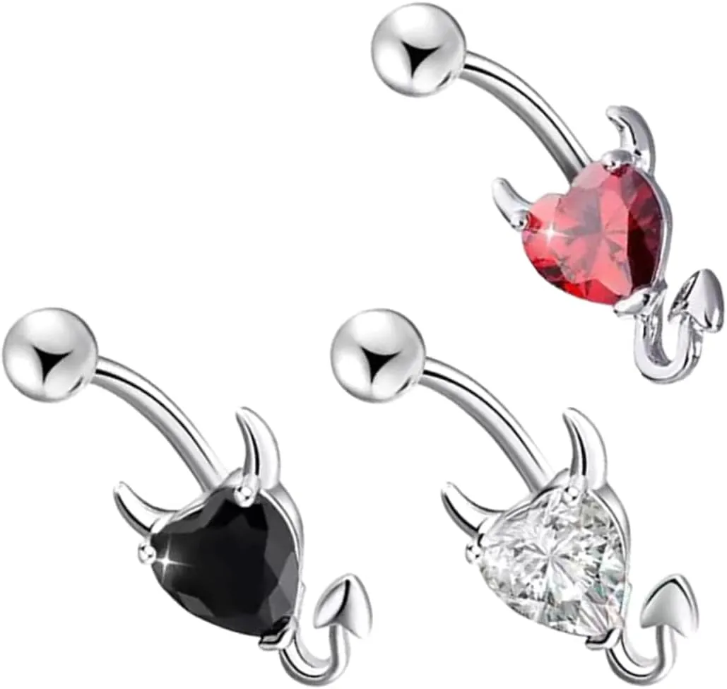 3Pcs Zircon Belly Button Rings Jewelry for Women Includes and Zircon Designs for Daily Wear and Special Occasions