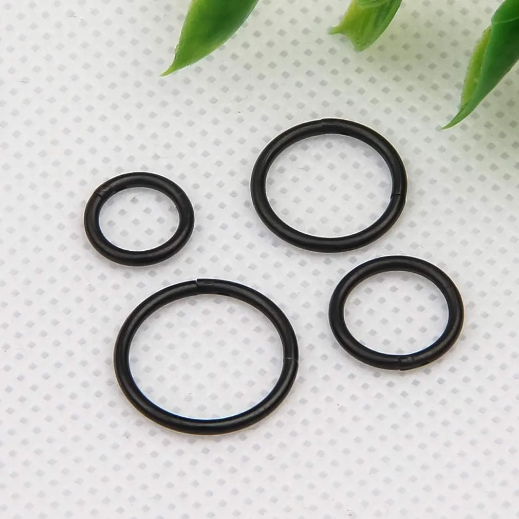 4Pcs 16G 18G 20G Surgical-Steel-Piercing-Ring-Nose-Rings-Hinged-Hoop-Earrings,6mm 8mm 10mm 12mm Seamless Stainless Steel Clicker Eyebrow Septum Piercing Hoop,Sliver Black Gold Rose Gold Rainbow Body Jewelry Set