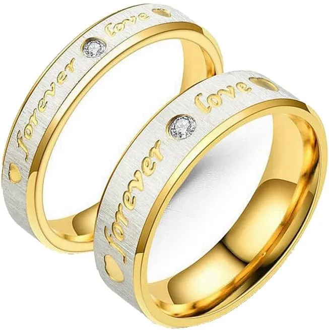 6mm Men Wedding Band for Him 4mm Women Engagement Promise Ring for Her Matching Couple Ring Set Gift Rings