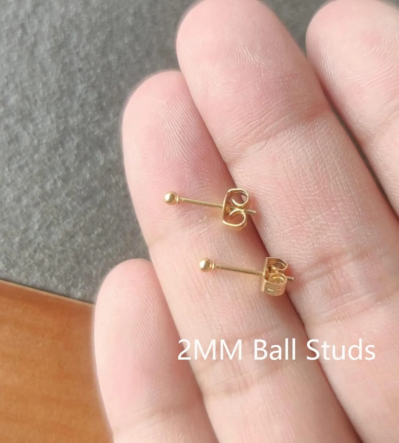 6Pairs 2mm/3mm Surgical Steel Hypoallergenic Piercing Studs, 20G 14K Real Gold Filled Tiny Stud Earrings Set for Multiple Hole Piercing (Cubic Zirconia, Pearl, Ball)
