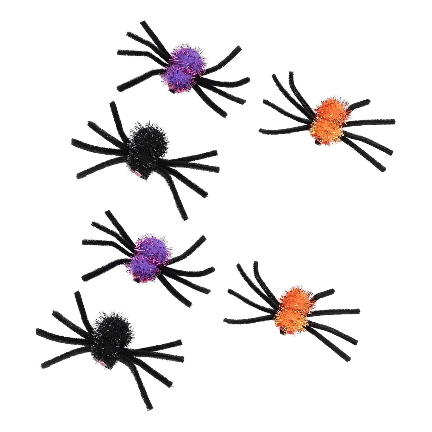 6pcs Spider Hair Clips Funny Props Festive Cosplay Accessories Hairpins for Festival Party