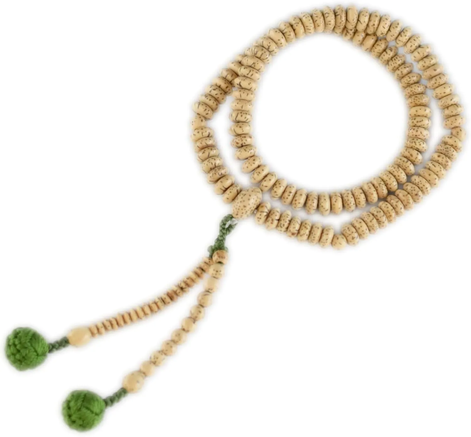7mm 108 beads White Bodhi tree Wood Double Bracelet Japanese Juzu Rosary Prayer beads Meditation Chakra Handmade in Kyoto Birthday Gifts for men