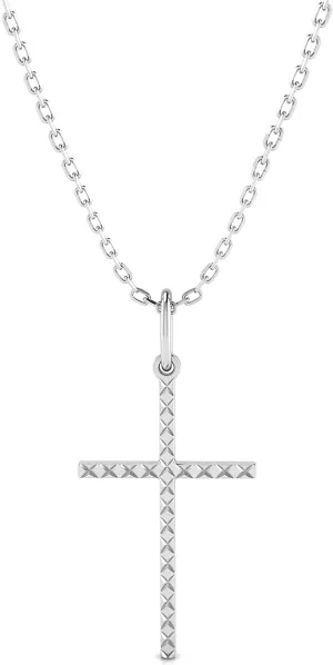 925 Sterling Silver Cross Necklace for Men & Women Silver Cross Pendant Necklace Chain Elegant Religious Jewelry for Men and Women.