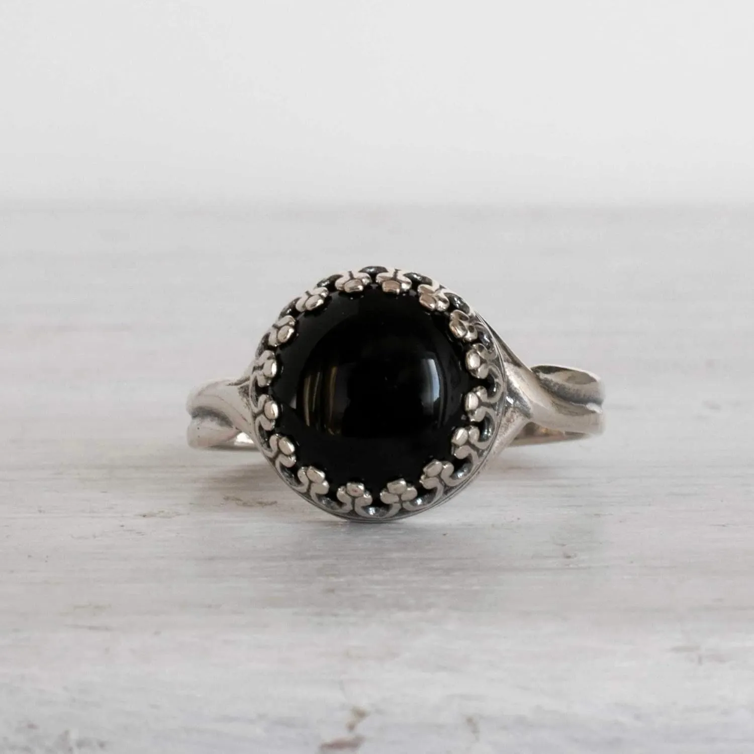 925 Sterling Silver Onyx Rings for Women - Anniversary Rings for Women - Sterling Silver Rings for Women - Dainty Sterling Silver Rings - Sterling Silver Onyx Ring - Anniversary Bands
