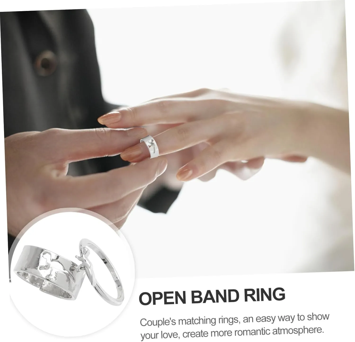 Adjustable Open Ring,Open Finger Ring,Couple Dinosaur Ring Promise Ring Engagement Rings Matching