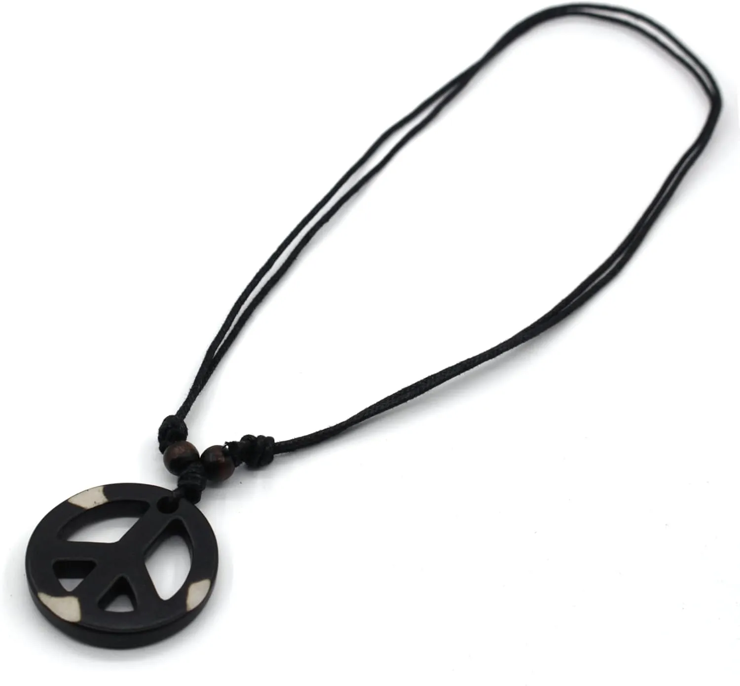 Adjustable Peace Sign Pendant Necklace for Mens,Hippie Accessories and Hippie Costume for 60s or 70s