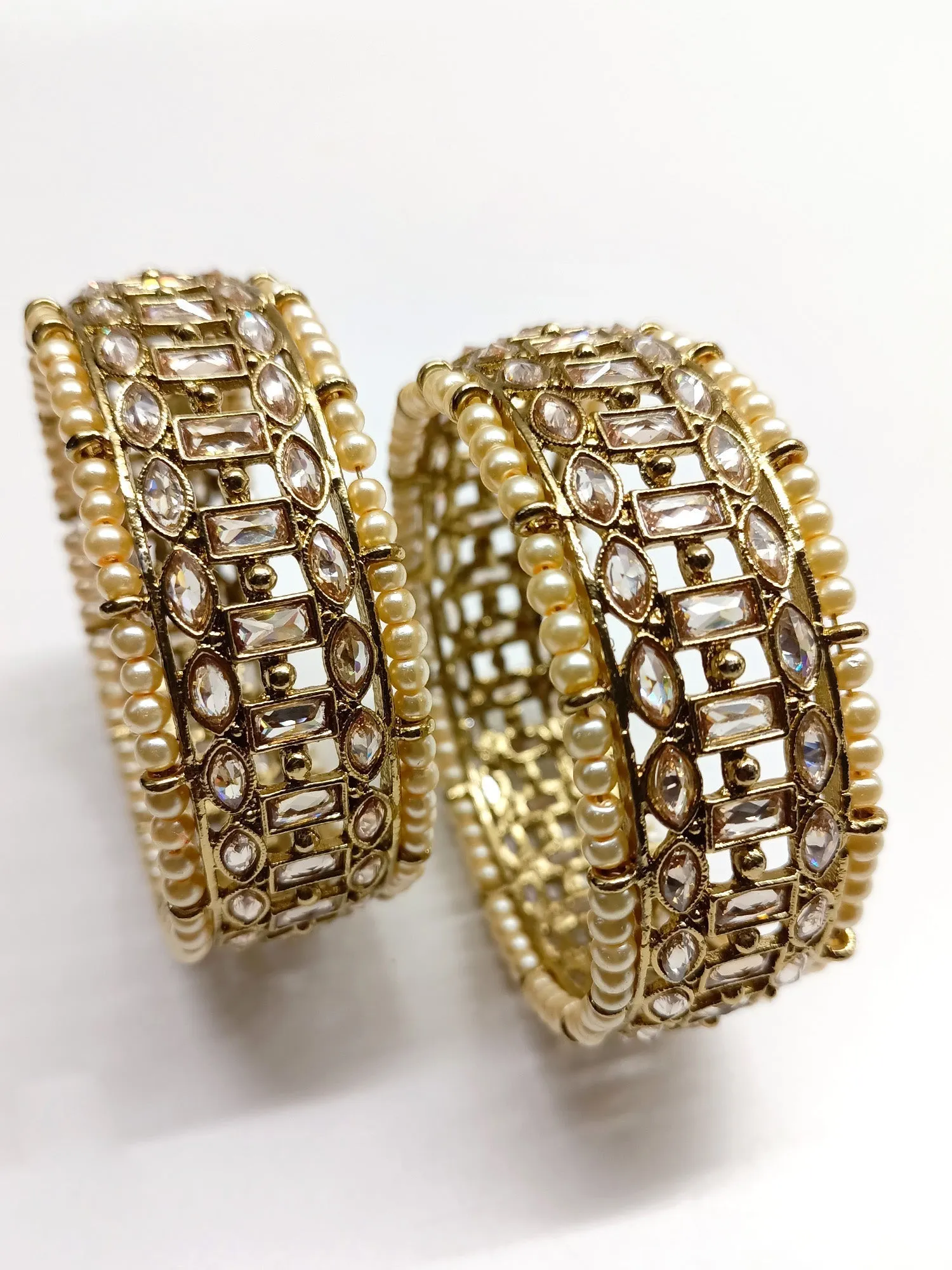 Amoli Copper Polki Bangles