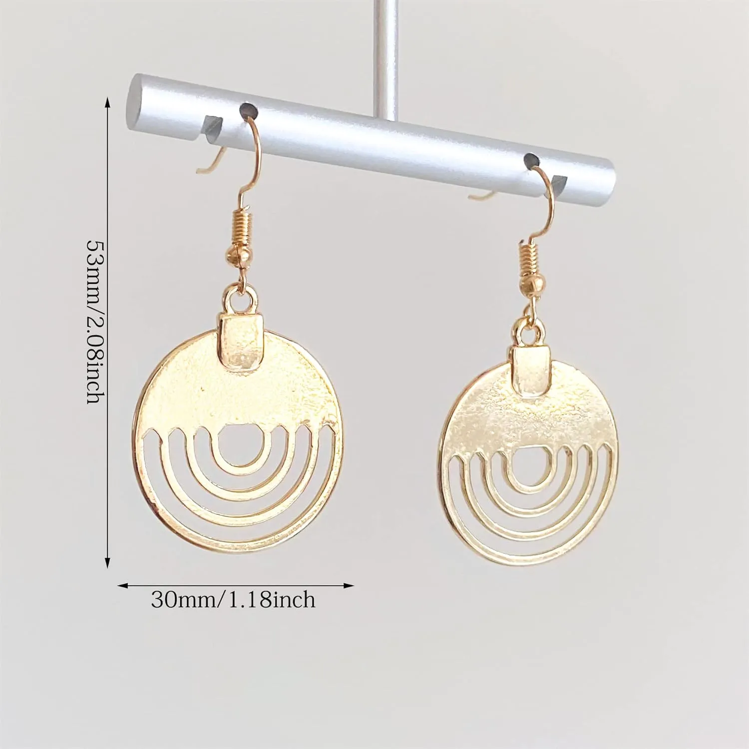 ANDPAI Handmade Unique Bohemian Tribal Hoop Spiral Earring Vintage Gold Silver Geometry Dangle Drop Earrings for Women