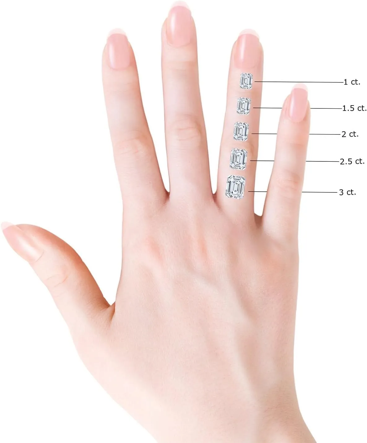 Angara Lab Grown Vintage Style Emerald-Cut Diamond Bypass Shank Engagement Ring in 14K Solid Gold/Platinum | April Birthstone, Birthday, Anniversary, Wedding Jewelry Gift for Women