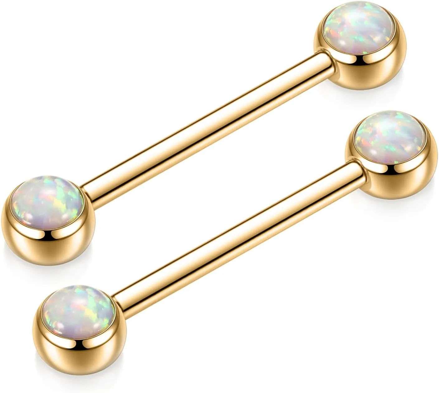 AROWRO Nipple Rings Nipple Piercing Tongue Rings Nipple Bar G23 Titanium 14G Internally Threaded Straight Barbells Bridge Piercing Jewelry Tongue Piercing Jewelry 12mm-20mm