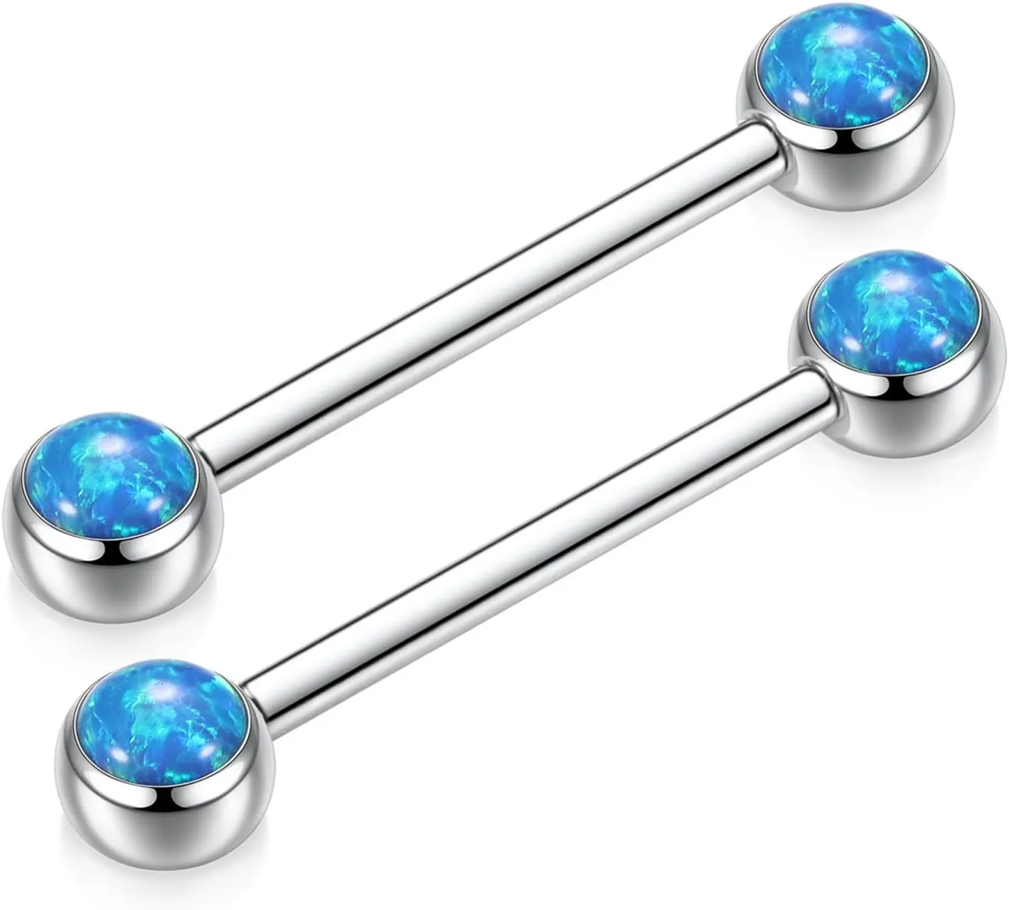 AROWRO Nipple Rings Nipple Piercing Tongue Rings Nipple Bar G23 Titanium 14G Internally Threaded Straight Barbells Bridge Piercing Jewelry Tongue Piercing Jewelry 12mm-20mm