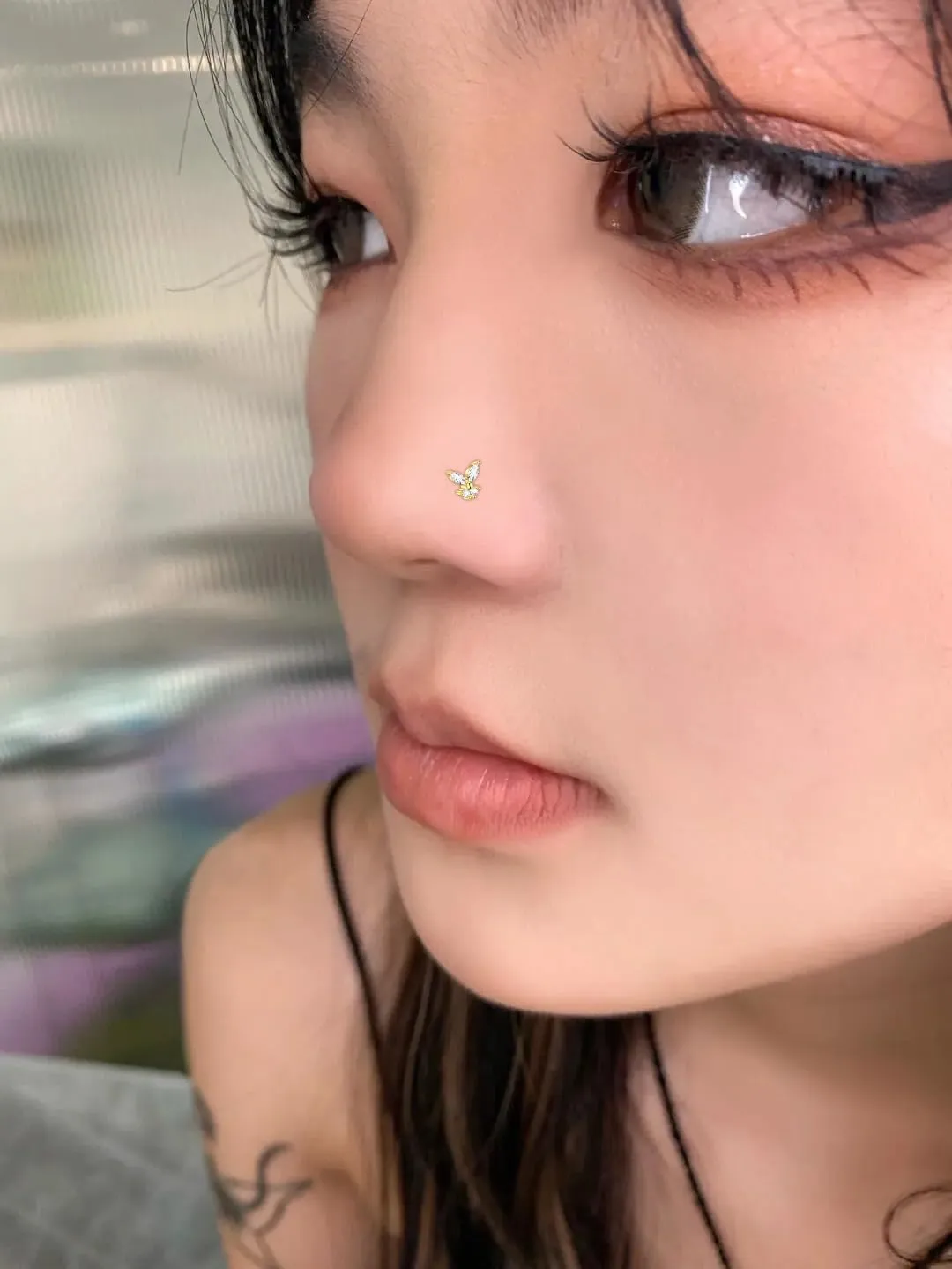 AVYRING Nose Rings Nose Studs Nose Rings Hoops Nose Piercings L Shaped Nose Ring Surgical Steel Nose Piercing Jewelry Hoop Nose Rings for Women Nose Screw Nostril Piercing Sliver Gold Black 20g