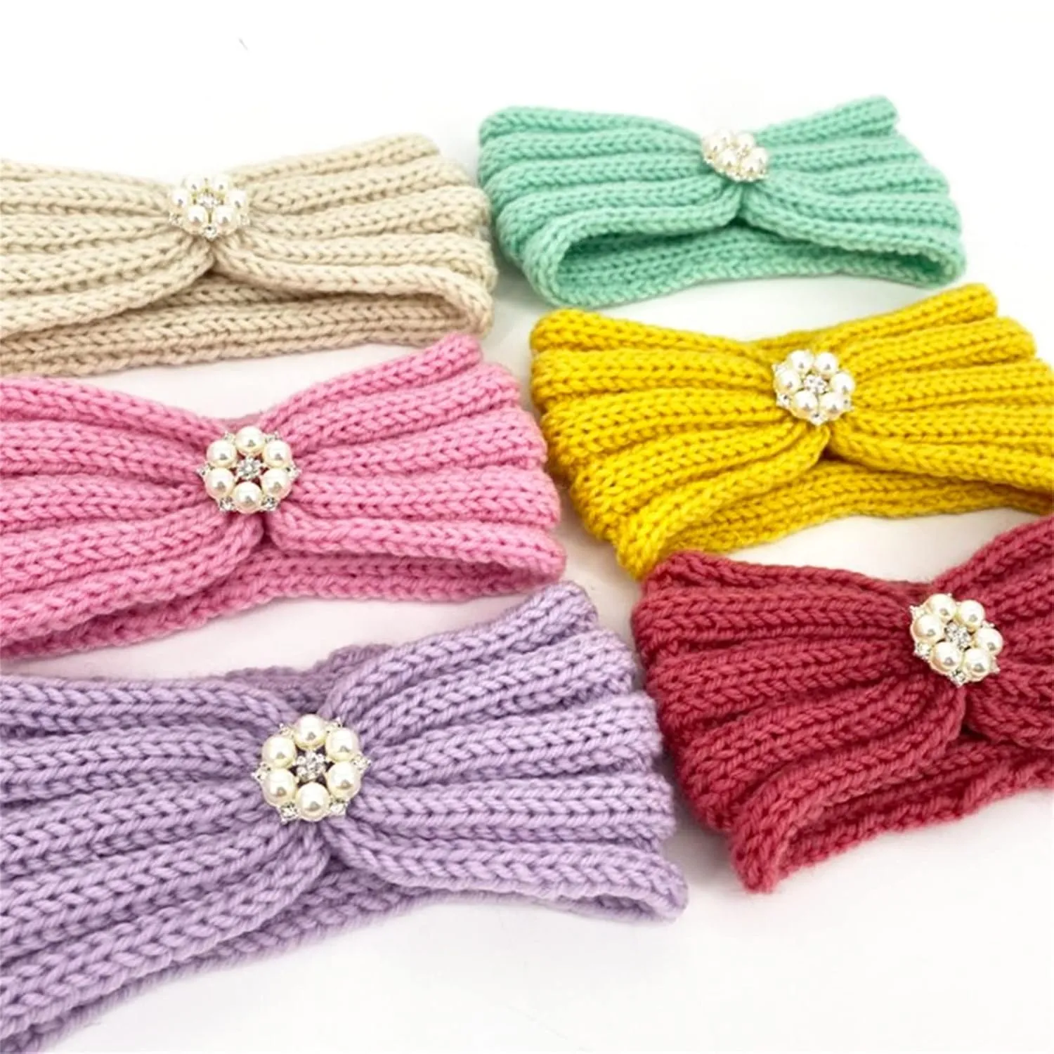 Baby Girl Bows and Headbands Girl Headband Baby Girls Headband Newborn Headbands with Bow Baby-Shower Gift (H, One Size)