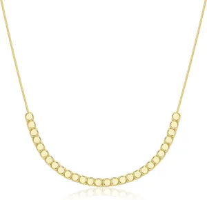 Bead Necklace for Women, 18K Gold Plated Choker Delicate Necklace Adjustable Length Simple Chain Choker Necklace Fashion Gold Jewelry Gift for Women Girls