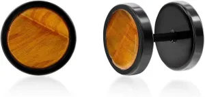 Beaux Bijoux Men's Round Stud Earrings in Stainless Steel - Hypoallergenic Earrings for Men - Unique Round Earrings for Him