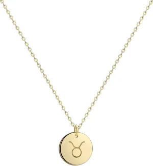 Befettly Constellation Necklace Pendant 14K Gold-Plated Hammered Round Disc Engraved Zodiac Sign Pendant 17.5 Adjustable Dainty Necklace