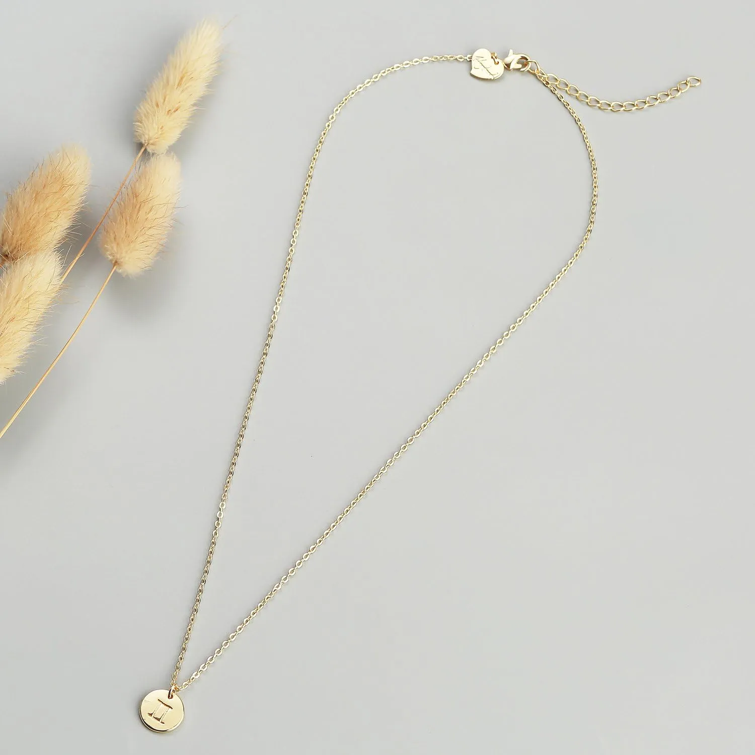 Befettly Constellation Necklace Pendant 14K Gold-Plated Hammered Round Disc Engraved Zodiac Sign Pendant 17.5 Adjustable Dainty Necklace