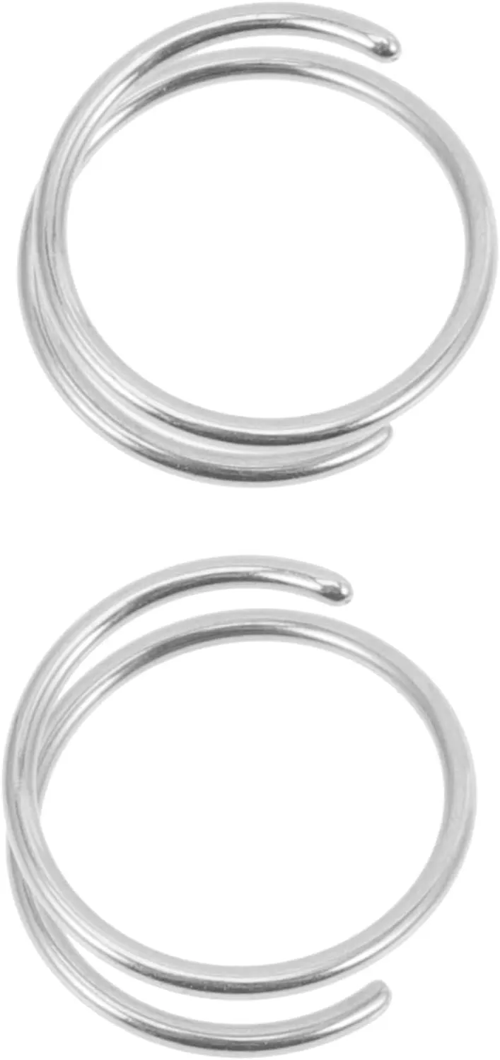 BESPORTBLE 2Pcs Spiral Nose Rings for Women Stainless Steel Hoops Nose Jewelry for Daily Wear Special Occasions Safe Skin Friendly