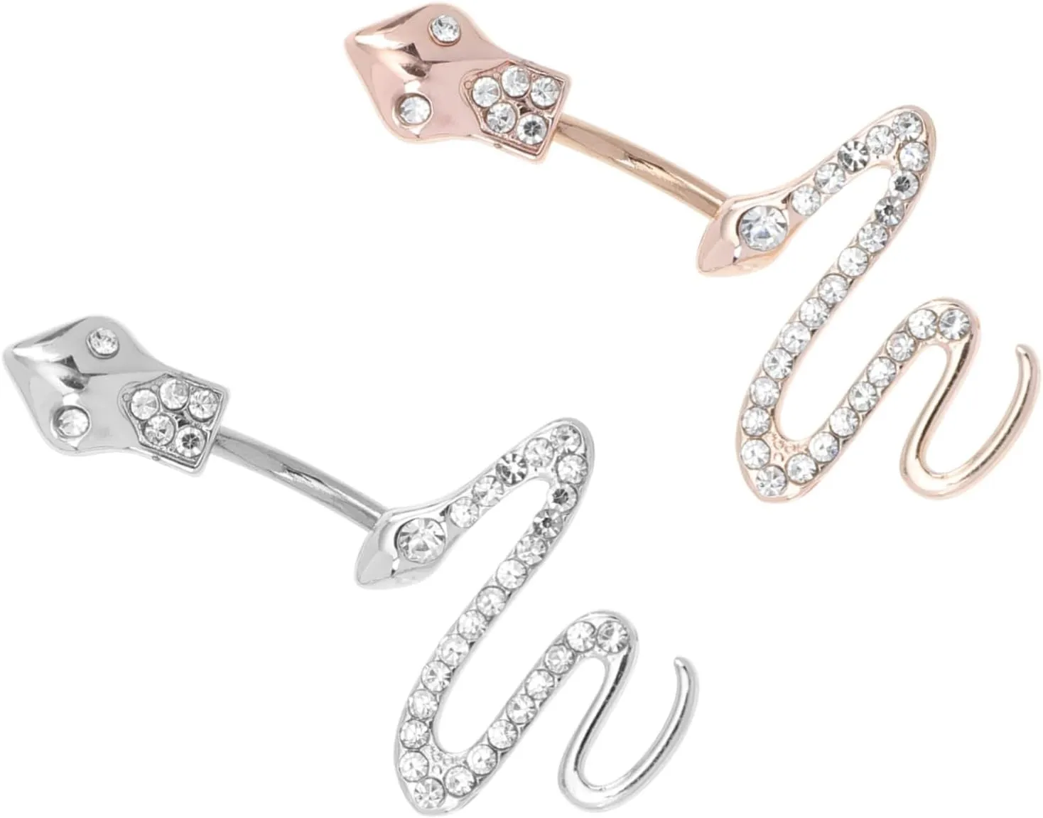 BESPORTBLE Navel Belly Nail Ring Snake Belly Button Ring Fashion Stainless Steel Jewelry Set