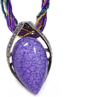 BG&WLing Retro Vintage Bohemian Collar Necklace for Women Boho Teardrop Turquoise Rhinestone Pendant Collars Fashion Jewelry Gifts Mom Grandmother Aunt