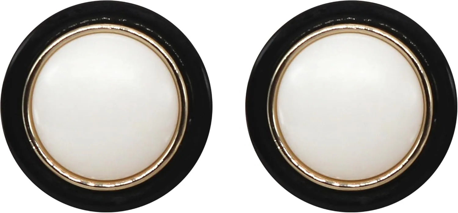 Black White Earrings for Women Sparkly Geometric Dangle Drop Statement Jewelry