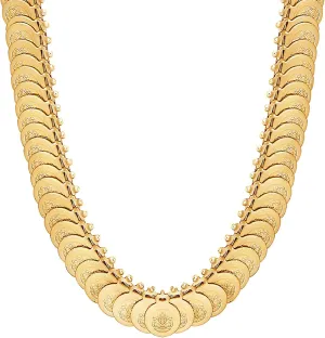 Bodha Bollywood Style CZ, Zircons, Pearls Gold Plated Traditional Indian Ethnic Thushi Necklace Jewelry For Women (SJ_2161)
