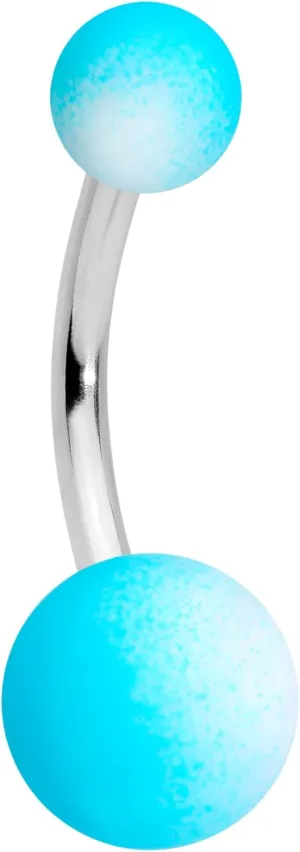 Body Candy Womens 14G 316L Steel Navel Ring Piercing Ombre Soft Finish Belly Button Ring